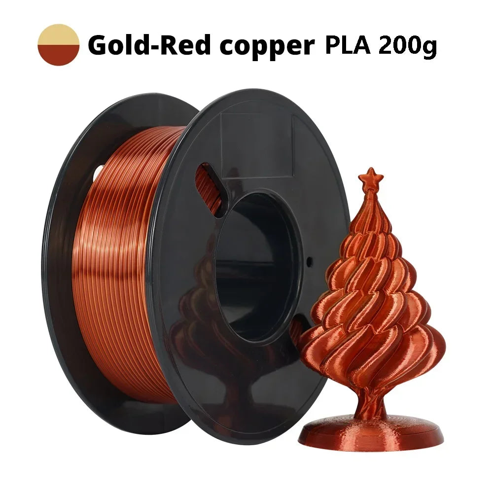 PLA Filament Multicolor 3D Printer Filament No-Tangling Bubble Free for FDM 3D Printer Material PLA Filament 200g/roll 1.75mm