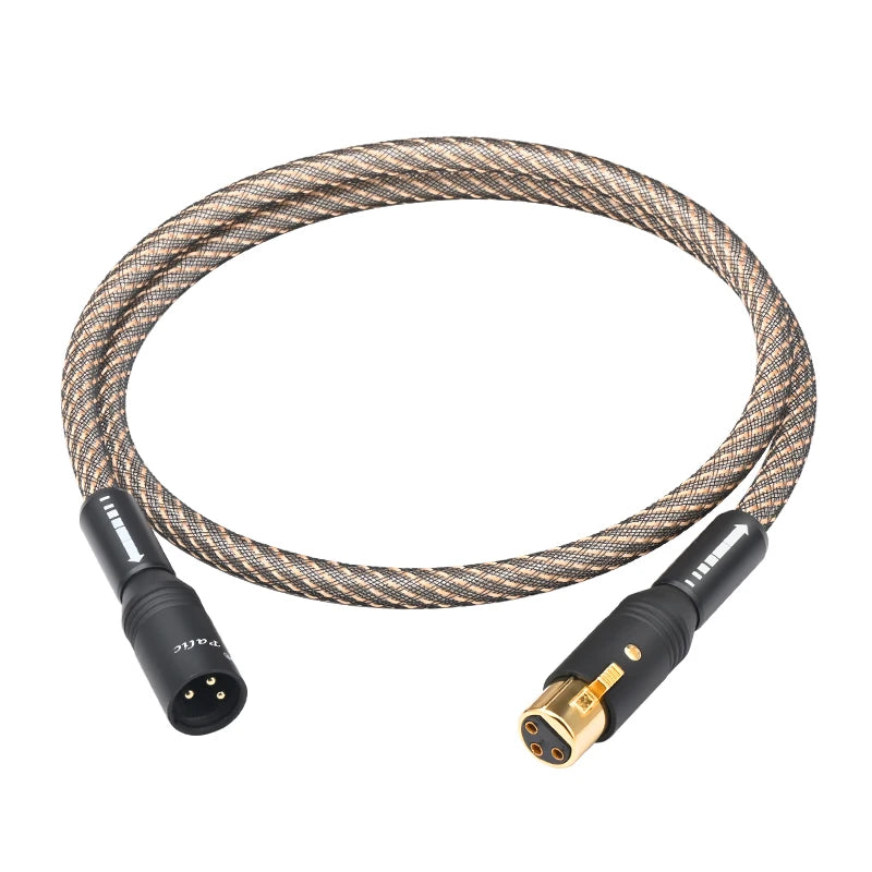 HiFi UK QED XLR Audio Cable High Purity OFC Plated Silver with Quad Shielding Noise-free 2XLR Male Cable for Mixer Microphone