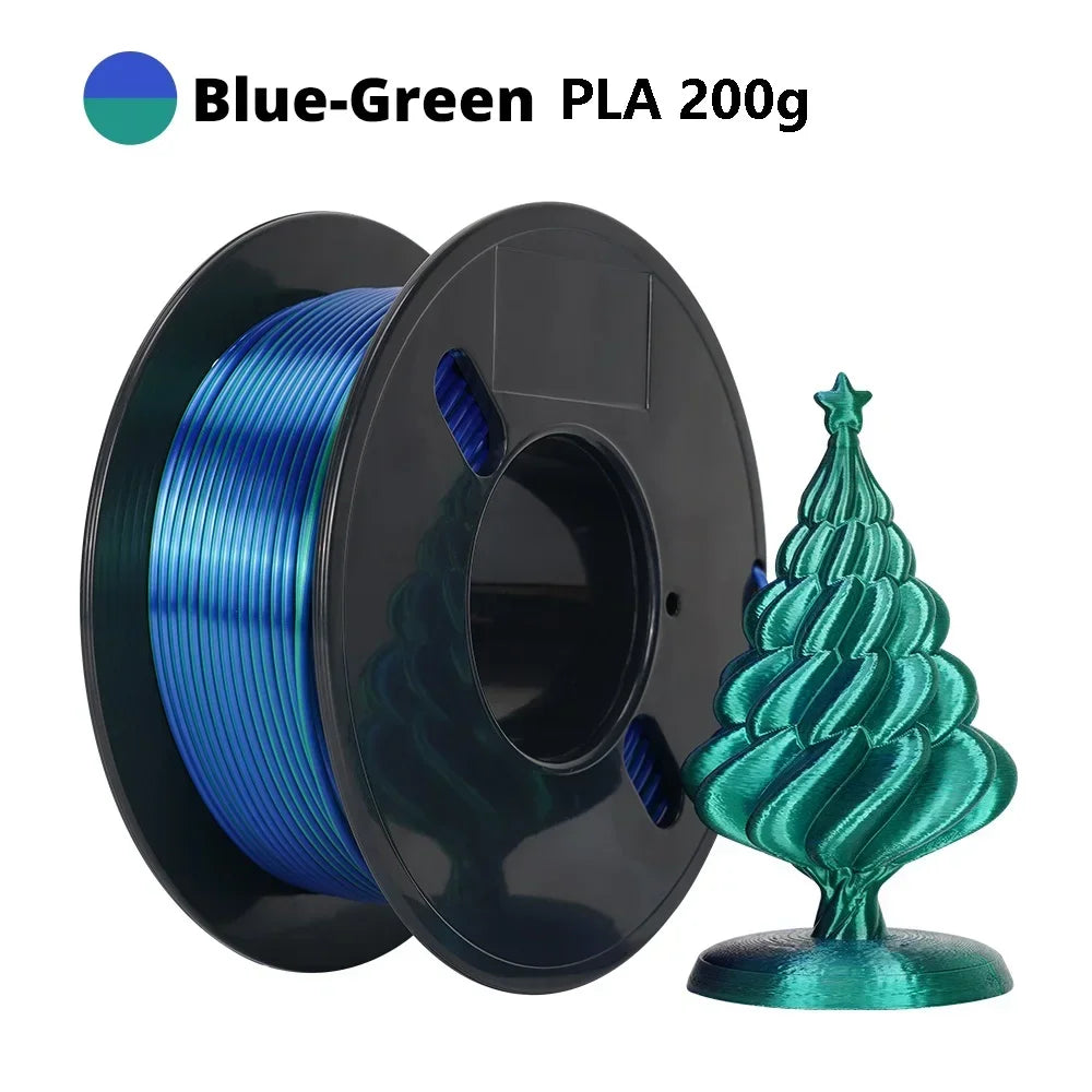 PLA Filament Multicolor 3D Printer Filament No-Tangling Bubble Free for FDM 3D Printer Material PLA Filament 200g/roll 1.75mm