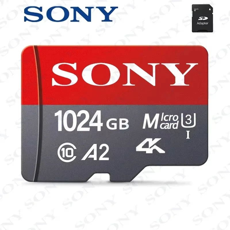 Sony TF Memory Card 1TB High Speed Micro SD Card 128GB 1TB 512GB 256GB A2 U3 V30 SD TF Flash Cards For Xiaomi Phone Computer