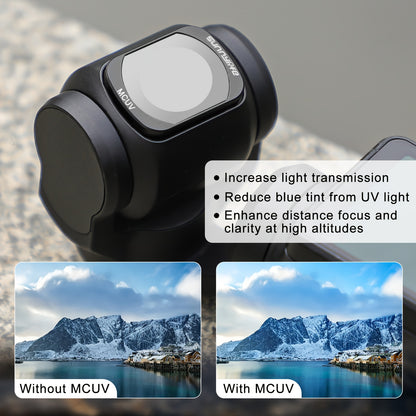 Sunnylife ND Lens Filter Set Compatible with DJI OSMO Pocket 3, Magnetic Optical Glass Lens Filter Accessories, 4 Pack (MCUV, CPL, ND32, ND64) or 6 Pack (MCUV, CPL, ND8, ND16, ND32, ND64)