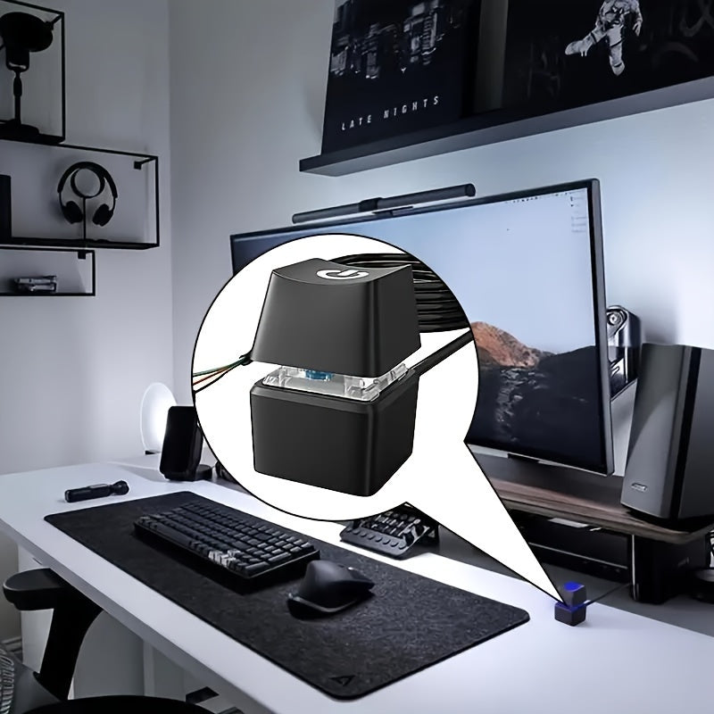 TEUCER Desktop Power Switch Extension Cord with External Key,Desktop Power Start Key - Convenient External Extension for Computer Desktop