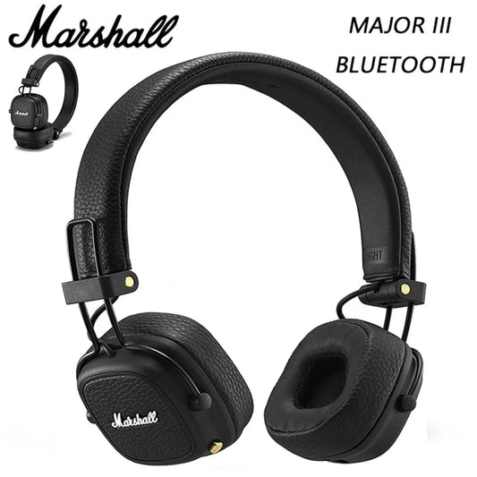 Original Marshall MAJOR III Wireless Folding Bluetooth Headphone Surround 3D Deep Bass Sport Earphone Gaming Video Headset