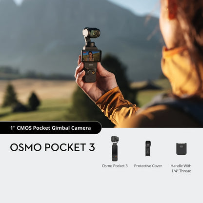 DJI OSMO Pocket 3, 2.54cm pocket gimbal camera travel handheld vlog camera, Lingyan handheld digital camera, Awesome image quality, cinematic texture