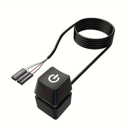 TEUCER Desktop Power Switch Extension Cord with External Key,Desktop Power Start Key - Convenient External Extension for Computer Desktop