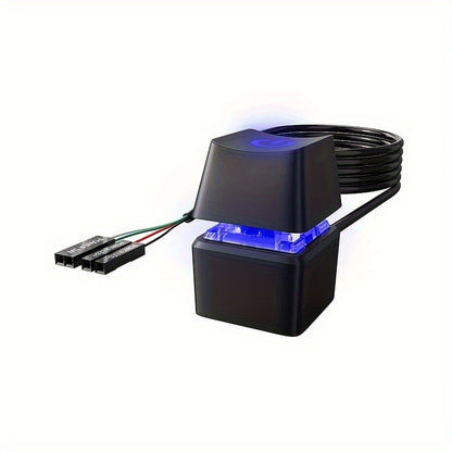 TEUCER Desktop Power Switch Extension Cord with External Key,Desktop Power Start Key - Convenient External Extension for Computer Desktop